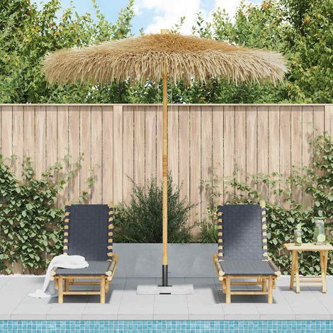 Parasol-Parasol de jardin en bambou avec toit en feuille de bananier 270 cm 179279 (1/5)