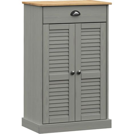 Maison Exclusive - Scarpiera VIGO 60x35x96 cm in Legno Massello di Pino Grigio