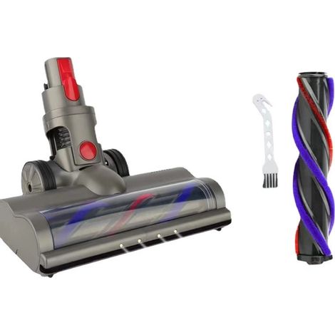 Tête de Nettoyage à Entraînement Direct Acessoire de Brosse Turbo avec Dégagement Rapide pour Dyson V7 V8 V10 V11 V15 Aspirateur, avec Rouleau Poils Durs (1/5)
