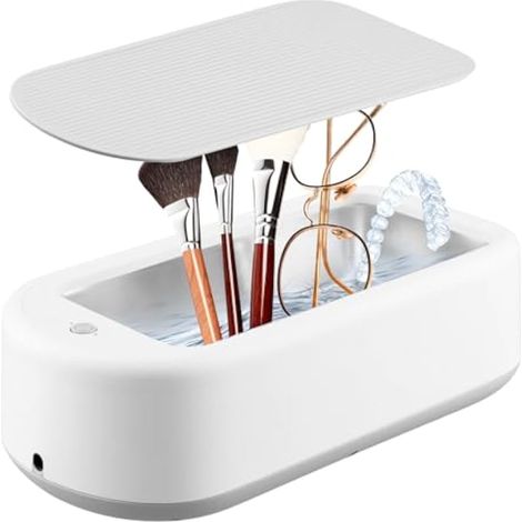 Appareil de nettoyage à ultrasons 600ML haute fréquence 45000Hz 15W pour bijoux, lunettes, bracelets de montre, prothèses dentaires - options de minuterie 5 min/10 min (1/5)