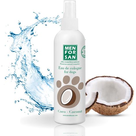 Colonia Menforsan Water 125 ml Fragranza di cocco per cani