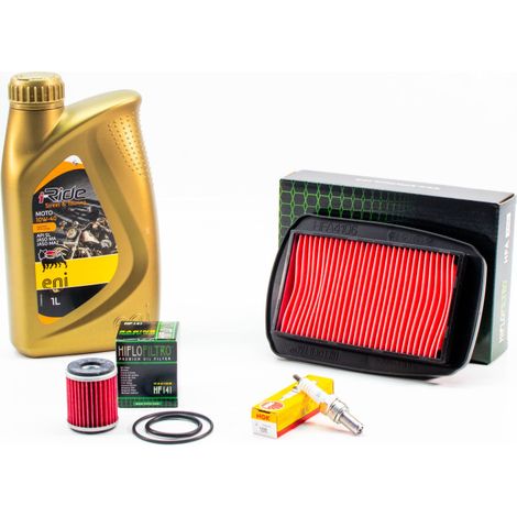 Kit Révision Filtres Bougies pour YAMAHA YZF-R125 de 2008 à 2013 - ENI I-RIDE MOTO 10w40 1L