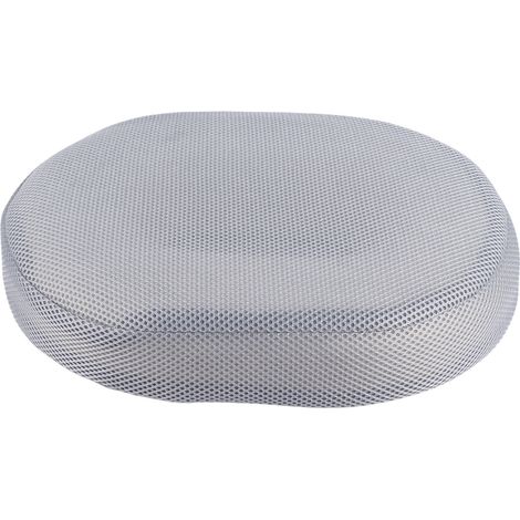Coussin de siège professionnel en mousse à mémoire de forme souple et élastique avec soutien des hanches (Gris maille) (1/5)