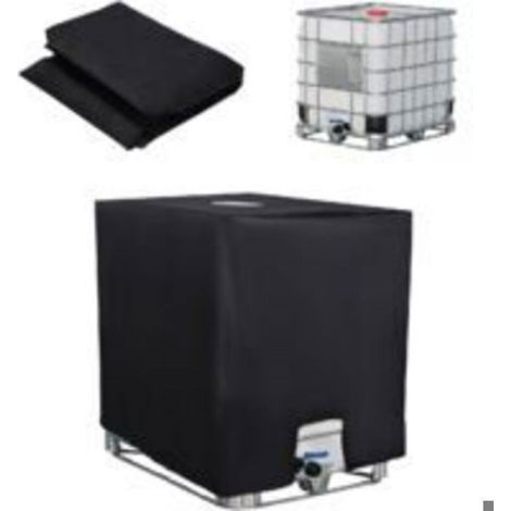 Bache pour Cuve 1000L IBC, Bache de Reservoir d'eau, Anti-UV Anti-Poussière Recuperateur d Eau de Pluie Bouchon (1/4)