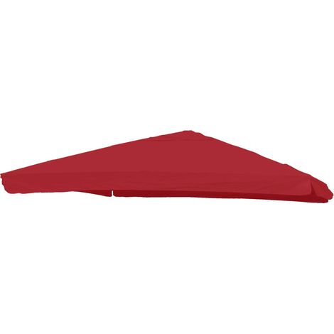 Toile pour parasol de luxe HWC-A96 avec rabat, toile de remplacement 3,5x3,5m (Ø4,95m) 4kg - bordeaux