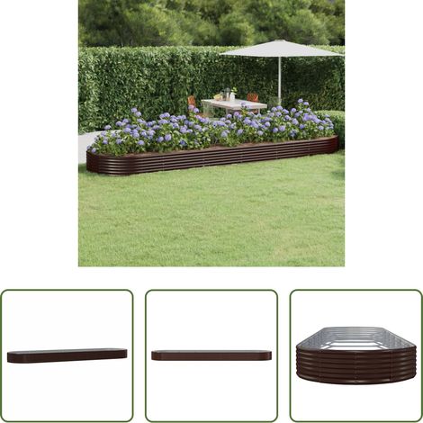 Pflanzkübel -  Hochbeet Verzinkter Stahl 523x140x36 cm Braun (1/5)