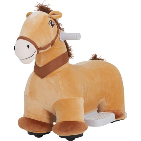 Elektrisches Reitpferd für Kinder 6V mit Musik, 2 km/h, braun (1/5)