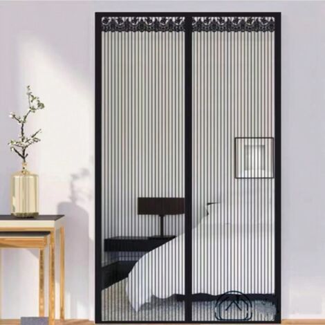 90x210cm Moustiquaire Porte Magnetique Rideau Extérieur Anti Moustiques avec Maille LV Renforcée et Fermeture Automatique (1/5)