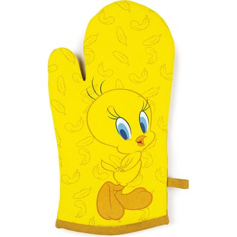 Excelsa Tweety Guanto da Forno, Taglia Unica, Fodera 100% Cotone, Imbottitura in Poliestere