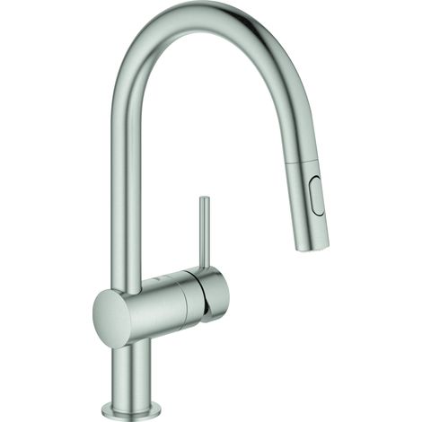 GROHE Minta Einhand-Spültischarmatur, Ausladung 223mm, C-Auslauf,