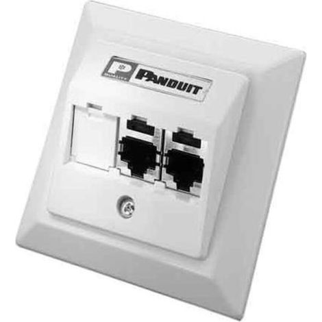 Panduit Schrägzentralplatte 3-Port 2xCJS688TG, 1Blindm. CS2P6TGAWY