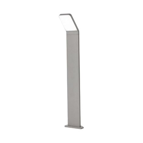 Borne Lumineuse Led 12W Pour Jardin, Ip65, 1050 Lm, H. 60 Cm, 3000K, Aluminium Peint, Gris Clair - Perenz (1/3)