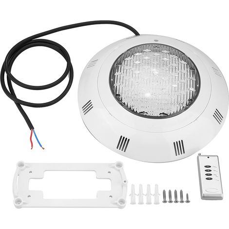 Lumière sous-marine 12V 24 LED RGB multicolore pour piscine avec télécommande, éclairage vif étanche