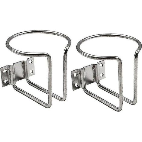Support de boisson en acier inoxydable 2 pièces, porte-gobelet pour bateau, yacht, camion, camping-car, anneau de fixation pour bouteille, accessoire maritime robuste (1/5)