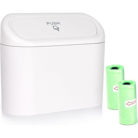 Auto-Mülleimer mit 40 Beuteln, wasserdicht, Deckel, Hängeorganizer, universelles Zubehör für Auto, SUV, LKW. (1/5)