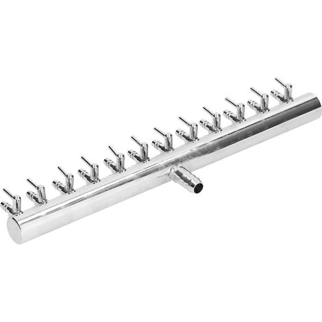 Vanne de distribution pour aquarium, tuyau d'oxygène pour aquarium, interrupteur de réglage du dioxyde de carbone, vanne de distribution en acier inoxydable, 12 têtes (1/5)