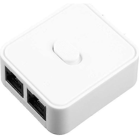 Adaptateur répartiteur Ethernet 2 en 1 1000 Mbps, connecteur répartiteur LAN RJ45, extension de réseau Cat 6, coupleur de commutateur RJ45 pour PC, ordinateur portable, boîtier TV et routeur (blanc) (1/5)