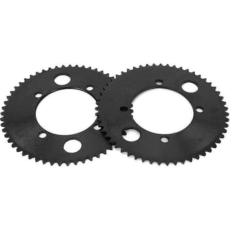 2 pignons arrière 25H 55T 54 mm compatibles avec mini-motos, quads et VTT 47cc et 49cc (noir) (1/5)