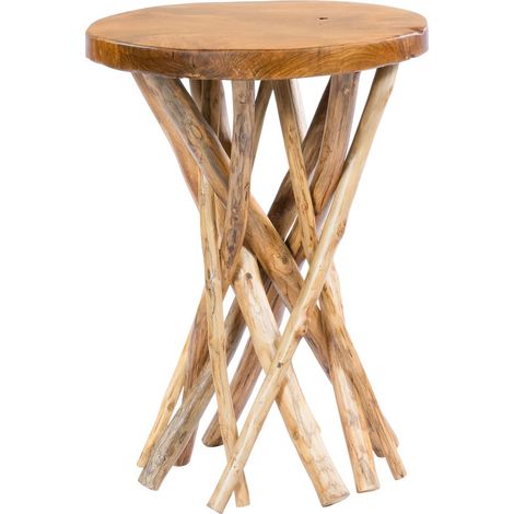Tavolino Radix in Legno di Teak con Gambe Intrecciate (1/3)