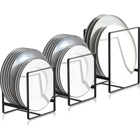 Range Couvercle Casserole, en Métal, 3 Pcs Égouttoirs en Métal Multifonctions pour Armoires de Cuisine, Plaques de Rangement, Vaisselle et Couvercles de Casseroles (1/5)