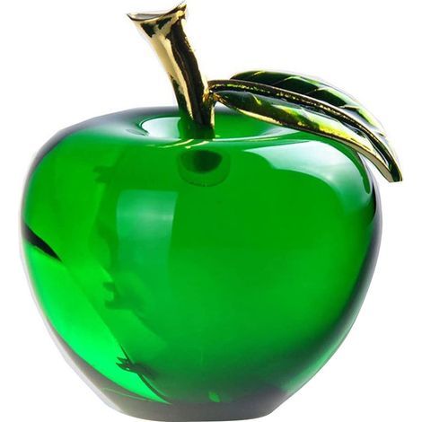 Kristallapfel-Ornamente, Souvenirgeschenk, Dekoration für Zuhause und Büro (Grün) (1/5)
