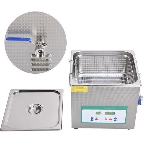15-Liter-Ultraschallreiniger (360 W) mit Zeitschaltuhr für Edelstahl-Industrieteile, Modell DK-615HTDEU, Stecker 200–240 V, 50 Hz (1/5)