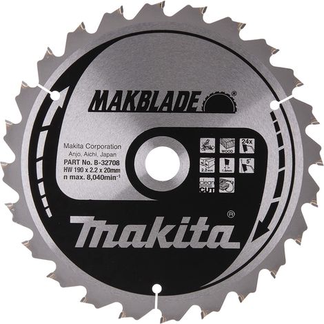 Makita B-32708 190mm x 20mm x 24T Mitre Saw Blade