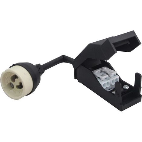 Lampesecoenergie – Douille GU10 en céramique avec connecteur automatique – 230V – Double connexion pour installation en série – Normes CE et RoHS