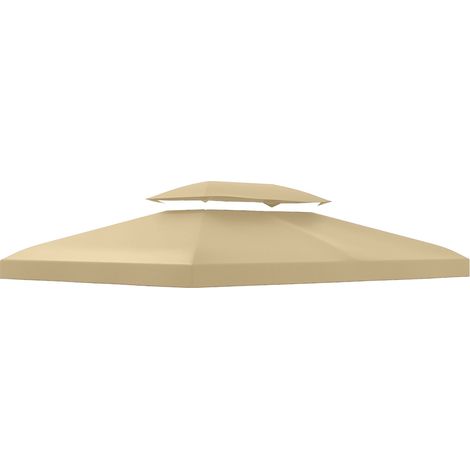 Ersatzüberdachung für Pavillon (3 x 4 m), wasserabweisend, beige