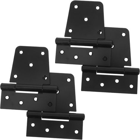 de 4 charnières robustes noires pour porte de cabanon