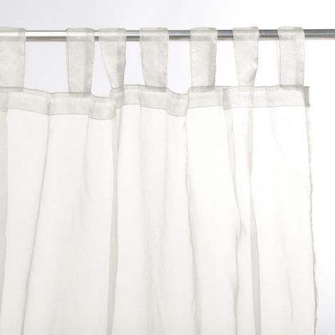 Voilage soyeux à pattes 140x250 cm – Transparence pour lumière naturelle – Installation facile sur tringle – Élégance intérieure – Thedecofactory