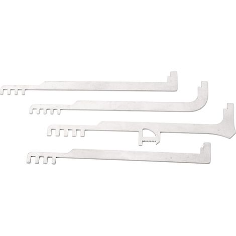 Ensemble de 4 peignes à dents métalliques, peignes de verrouillage portables en acier inoxydable pour les travaux de lutte contre les incendies et de réparation. (1/5)