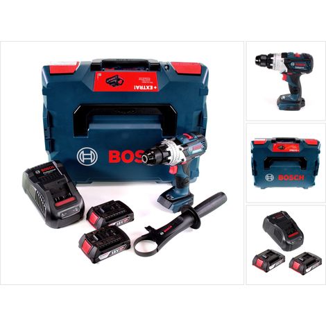 Bosch GSR 18V-110 C Akku Bohrschrauber 18V 110Nm Brushless + 2x Akku 2,0Ah + Ladegerät + L-Boxx