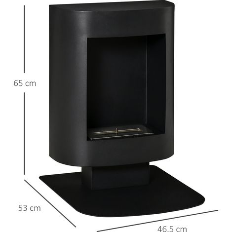 Réchaud à bioéthanol (avec réservoir de 0,9 L), surface de chauffe jusqu'à 20 m², 46,5 x 53 x 65 cm, noir (1/5)