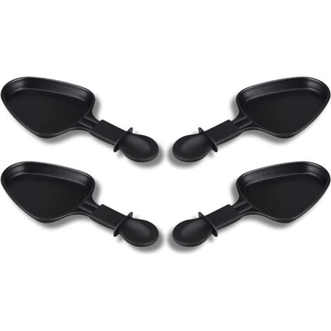 Antihaftbeschichtete Raclettepfannen. Sets mit 1 bis 12 Stück. Mini-Raclette-Dreieck. Inklusive ergonomischem und leicht zu reinigendem Reinigungszubehör.