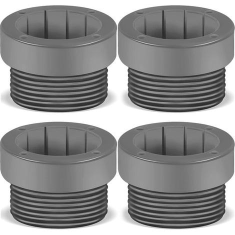Set mit 4 Gewindeadaptern für Pool-Sonnenschirmstabilisatoren, Befestigungshülsen für Pool-Sonnenschirmstangen, Stabilisator-Einsätze für Terrassen, 4,4 cm