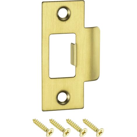Plaque de Gâche de Porte Plate Type T 70x40mm Doré (1/5)