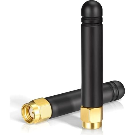 Bardusch-Antenne WiFi Mini Bi Bande 2.4GHz 5GHz 5.8GHz 2dBi MIMO RP SMA Mâle pour Routeur WiFi Carte Réseau sans Fil Caméra IP Sécurité Adaptateur USB Moniteur de Surveillance Vidéo,2 Paquets (1/5)