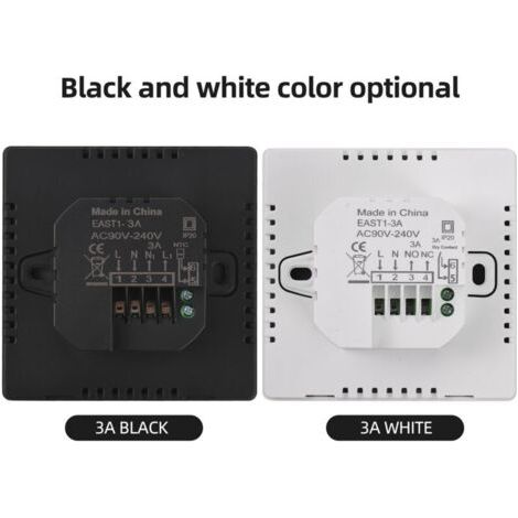 QORVA- Thermostat intelligent, entièrement tactile, Mode automatique manuel, contrôleur de température numérique Programmable pour le chauffage de l'eau domestique