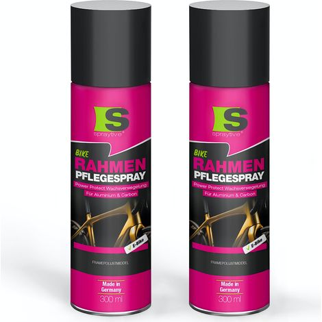Spraytive 2x 300ml – Rahmen-Pflegespray mit Power Protect Wachsversiegelung – schmutz- & feuchtigkeitsabweisend – für Fahrrad, E-Bike (1/5)