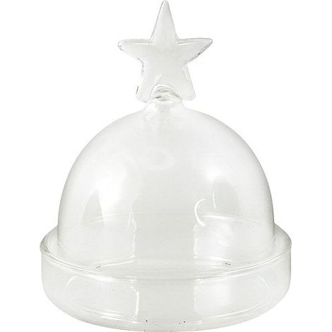Coupelle Décorative Étoile en Verre Transparent Assiette Cadeau Ronde 5,5 x 5,5 x 7 cm - PANGIVO (1/3)