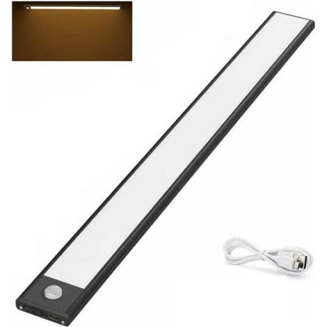 1 Piece Lampe de Placard LED, LED barre lumineuse éclairage 3000K, uisine 220V noir (1/4)