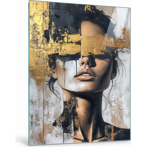 Lupia Quadro Astratto su Vetro 60x80 cm VOLTO NASCOSTO da Parete (1/4)
