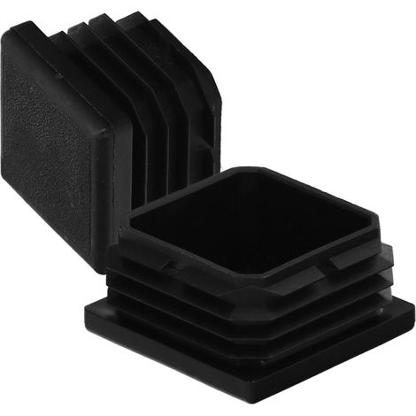 Tappo interno quadrato in plastica 50x50 mm. Borsa di colore nero da 100 unità. (1/5)