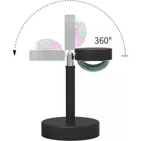 Lampe projecteur RGB 16 couleurs avec télécommande, effet coucher de soleil arc-en-ciel et lumière LED d'ambiance. (1/5)