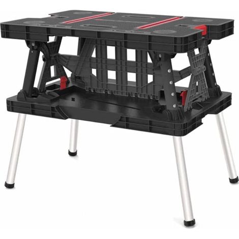 KETER Mesa de herramientas plegable 85 x 55,5 x 11,2 cm Color negro (1/5)