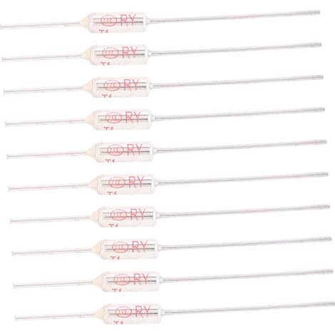 10 fusibles thermiques à boîtier métallique 250 V CA 10 A, plage de température TF 72-250 °C/152 °C (1/5)