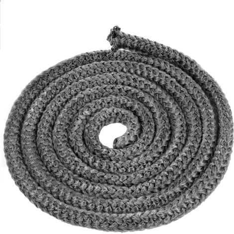 Guarnizione in fibra di vetro resistente alle alte temperature, 12 mm x 2,5 m – Resiste a temperature fino a 600 °C – Per inserti e stufe a legna (1/5)