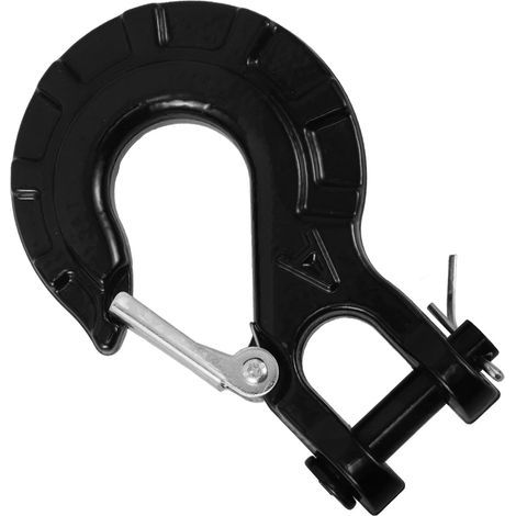 8 Heavy Duty Forged Steel Winch Hook Gloss Black Front Tow (1/5)