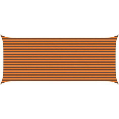 Toldo Vela de Sombra Naranja y Marrón 6 x 2,5 m vidaXL